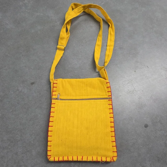 Yellow Embroidered Crossbody Bag - Picture 2 of 4